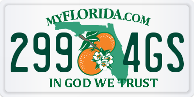 FL license plate 2994GS
