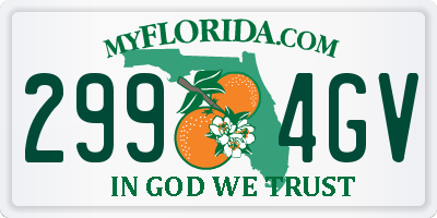 FL license plate 2994GV