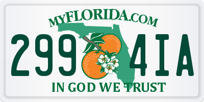FL license plate 2994IA