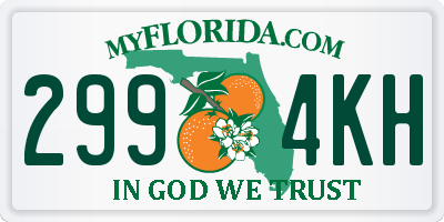 FL license plate 2994KH