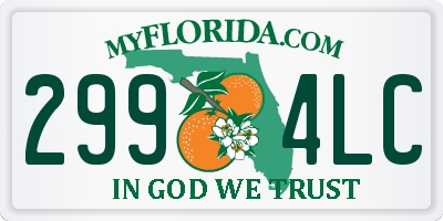 FL license plate 2994LC