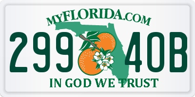 FL license plate 2994OB