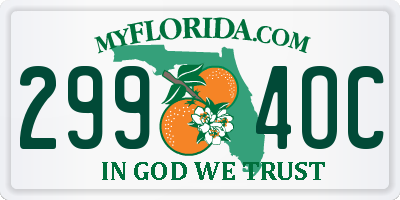 FL license plate 2994OC