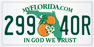 FL license plate 2994OR