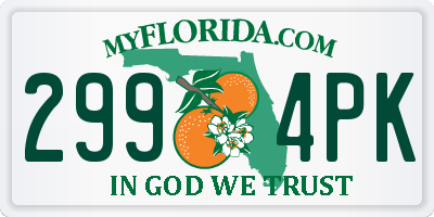 FL license plate 2994PK