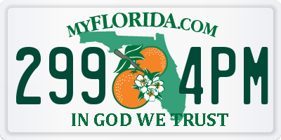 FL license plate 2994PM
