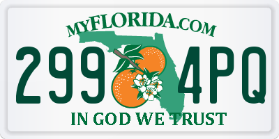 FL license plate 2994PQ