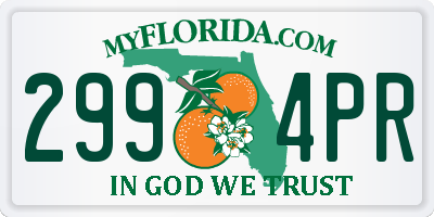 FL license plate 2994PR