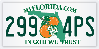 FL license plate 2994PS