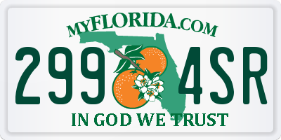 FL license plate 2994SR
