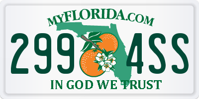 FL license plate 2994SS