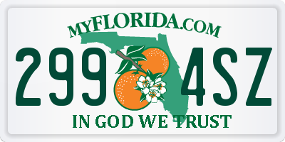 FL license plate 2994SZ