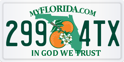 FL license plate 2994TX