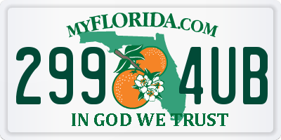 FL license plate 2994UB