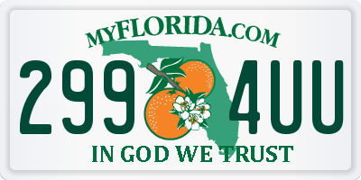 FL license plate 2994UU