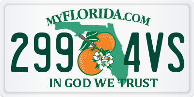 FL license plate 2994VS