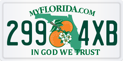 FL license plate 2994XB