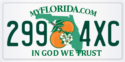FL license plate 2994XC