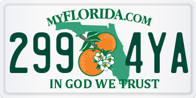 FL license plate 2994YA