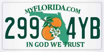 FL license plate 2994YB