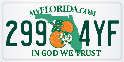FL license plate 2994YF