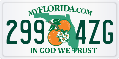 FL license plate 2994ZG