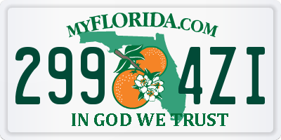 FL license plate 2994ZI