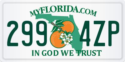 FL license plate 2994ZP
