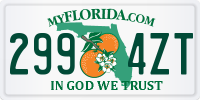 FL license plate 2994ZT
