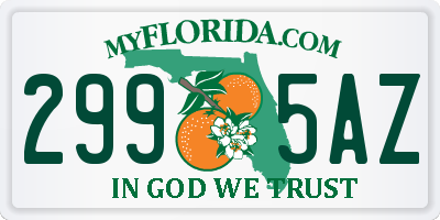 FL license plate 2995AZ
