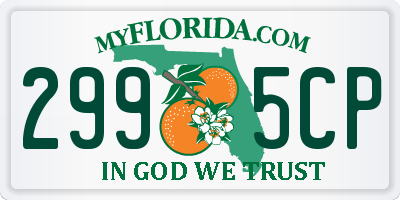 FL license plate 2995CP