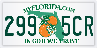 FL license plate 2995CR