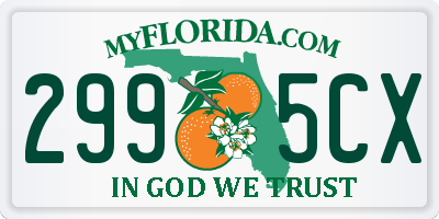 FL license plate 2995CX