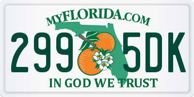 FL license plate 2995DK