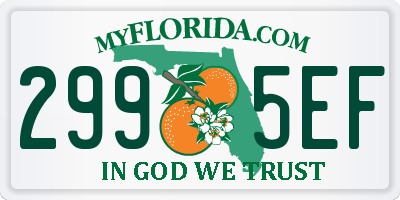 FL license plate 2995EF