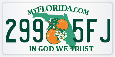 FL license plate 2995FJ