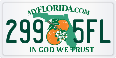 FL license plate 2995FL