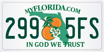 FL license plate 2995FS
