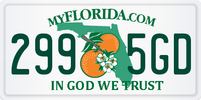FL license plate 2995GD