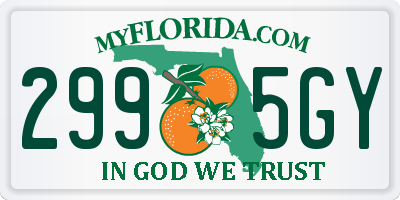 FL license plate 2995GY