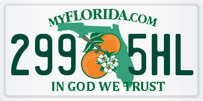 FL license plate 2995HL