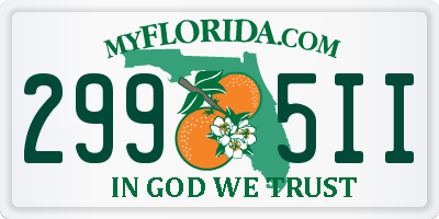 FL license plate 2995II