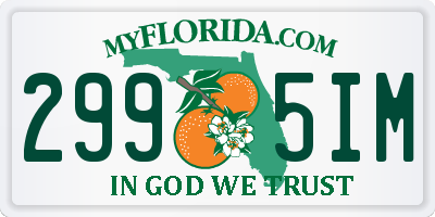 FL license plate 2995IM