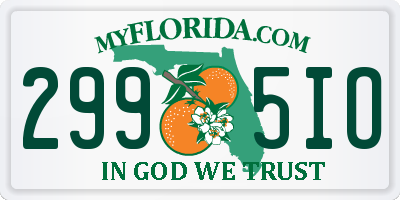 FL license plate 2995IO