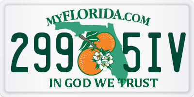 FL license plate 2995IV