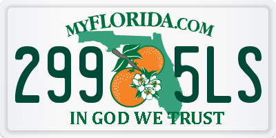FL license plate 2995LS