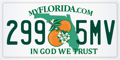 FL license plate 2995MV