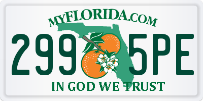 FL license plate 2995PE