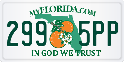 FL license plate 2995PP