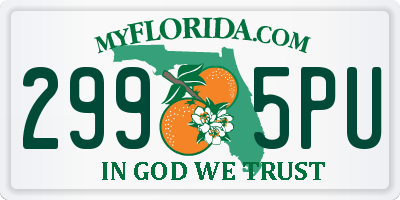 FL license plate 2995PU